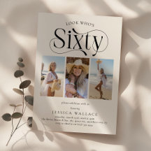 63エレガント写真コラージュ60誕生日