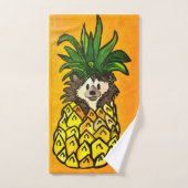 63ハリネズミとパイナップルタオルSET バスタオルセット (ハンドタオル)