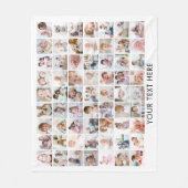 63写真パーソナライズされたカラーのコラージュ フリースブランケット (正面)