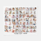 63写真パーソナライズされたカラーのコラージュ フリースブランケット (正面(横))