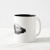 「63台のコルベットの割れ目窓 ツートーンマグカップ (正面右)