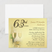 63周年結婚記念日パーティー招待状 招待状 (正面/裏面)