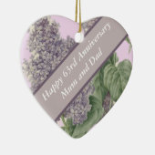 63周年記念薄紫ハート型 セラミックオーナメント (右)