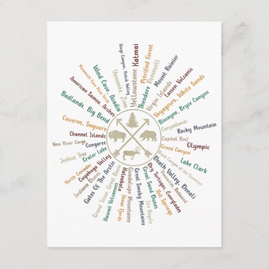 63国立公園マップギフトUSパークヴィンテージカムピン エンクロージャーカード (裏面)