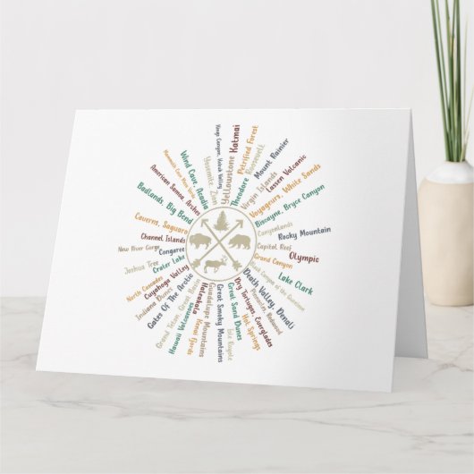 63国立公園マップギフトUSパークヴィンテージカムピン カード (正面)