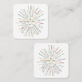 63国立公園マップギフトUSパークヴィンテージカムピン スクエア名刺 (正面/裏面)