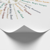 63国立公園マップギフトUSパークヴィンテージカムピン ラッピングペーパー (角)