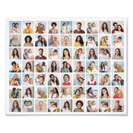 63枚の写真コラージュ写真拡大 フォトプリント (正面)