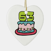 63歳お誕生日ケーキ セラミックオーナメント (右)