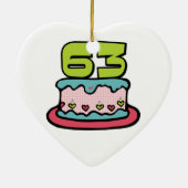 63歳お誕生日ケーキ セラミックオーナメント (裏面)