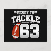 63歳のタックルフットボールパーティー 63歳の誕生日 ポストカード (正面)