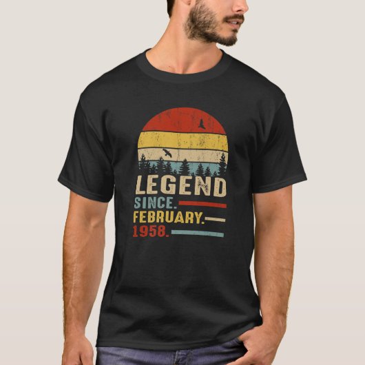 63歳のレトロ誕生日ギフト伝説Febr Tシャツ (正面)