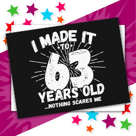 63歳の皮肉なミーム 面白い 63歳の誕生日 ポストカード