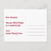 63歳の誕生日おめでとう：楽しいスターパターン、虹63、名前 ポストカード (裏面)