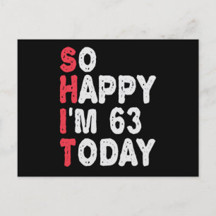 63歳の誕生日おめでとう 私は今日50歳 冗談のギフト 面白い ポストカード