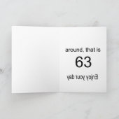 63歳の誕生日の願い カード (内部)