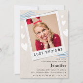 63歳の誕生日を迎えたPhoto Look 招待状 (正面)