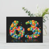 63歳の誕生日パーティー、バブルとボール 招待状 (スタンド正面)