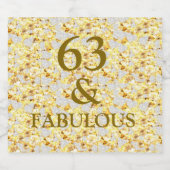 63歳の誕生日 スパークリングワインラベル (シングルラベル)