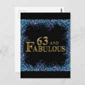 63歳の誕生日 ポストカード (正面/裏面)