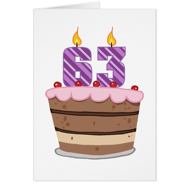 63歳オンお誕生日ケーキ (正面)