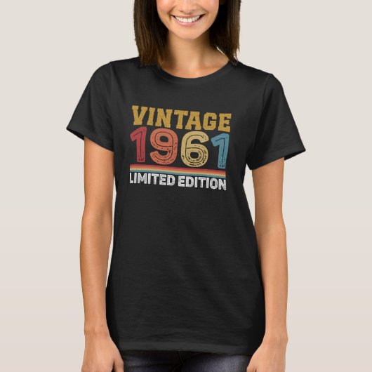 63歳ヴィンテージ1961年限定版63rd Birt Tシャツ (正面)