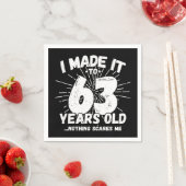 63歳皮肉ミーム63おもしろい誕生日 スタンダードカクテルナプキン (インサイチュ)