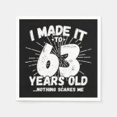 63歳皮肉ミーム63おもしろい誕生日 スタンダードカクテルナプキン (正面)