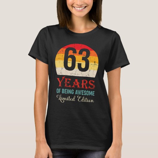 63歳素晴らし63誕生日 Tシャツ (正面)
