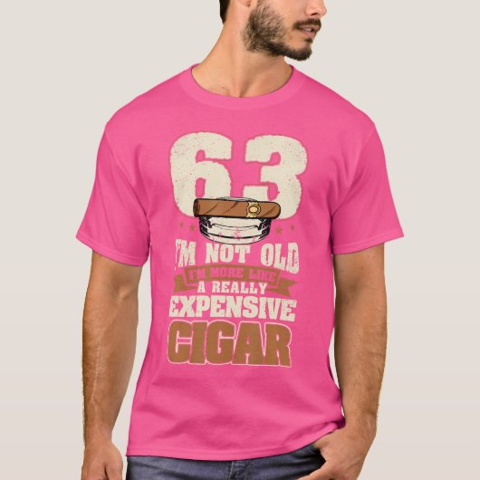 63歳 おれはまだ若い 葉巻 63歳の誕生日 シガー Tシャツ (正面)