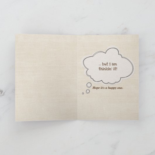 63番おもしろい目の誕生日カード用オールドヤギ カード (内部)