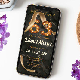 63番目の誕生日モバイル招待状 案内状