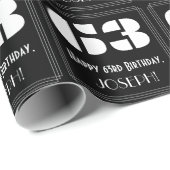 63番目の誕生日:インスパイアアールデコの外観「63」 & Name ラッピングペーパー (ロールコーナー)