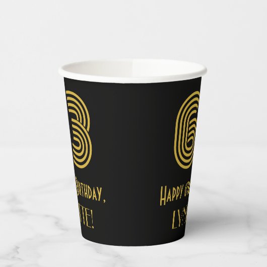 63番目の誕生日:インスパイアアールデコの外観「63」 & Name 紙コップ (左)