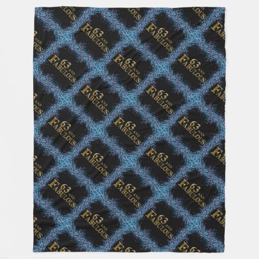 63番目の誕生日 フリースブランケット (正面)