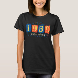 63誕生日レディースメンズ63年1959 3 Tシャツ