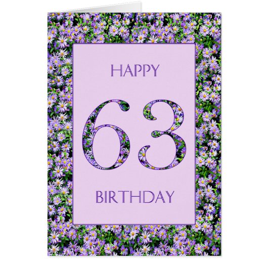 63誕生日紫デイジー (正面)