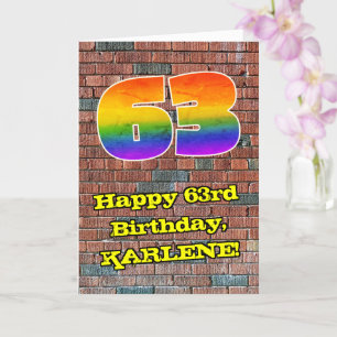 63誕生日:おもしろいグラフィティインスパイア – レボイン63 カード