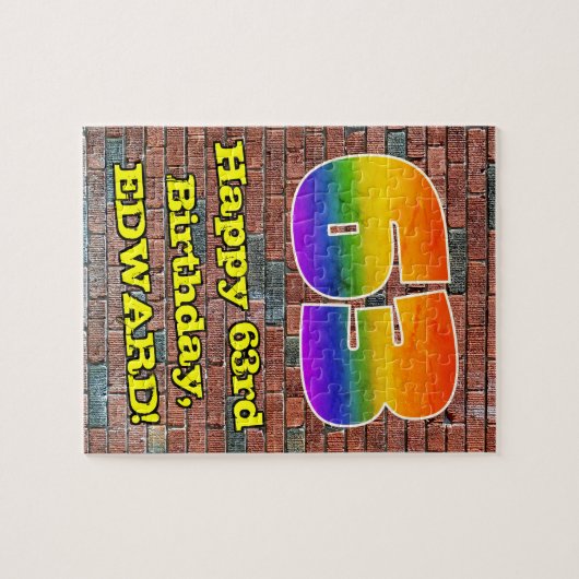 63誕生日:おもしろいグラフィティインスパイア – レボイン63 ジグソーパズル (横)