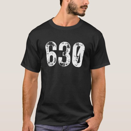 630 Area Code Aurora IL Mobile Telephone Area Code Tシャツ (正面)