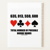 635,013,559,600可能な橋手の合計数 プランナー手帳 (裏面)