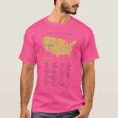 63 National Parks Map Us Park Camping Hiking Tシャツ (正面)