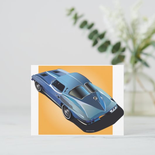 63_Split Window_BlueYellowボックス ポストカード (スタンド正面)