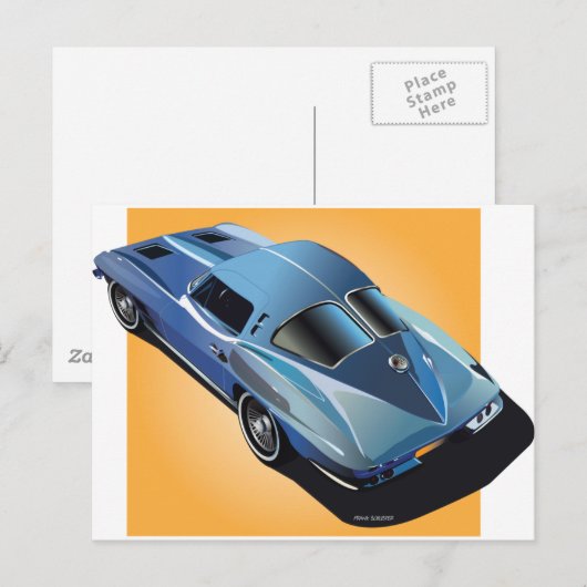 63_Split Window_BlueYellowボックス ポストカード (正面/裏面)