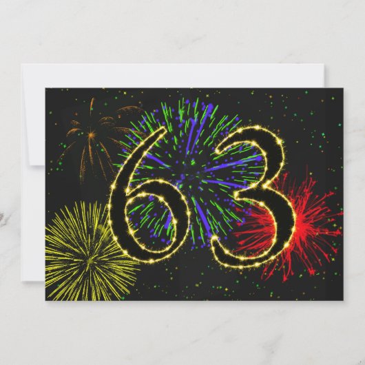 63rd誕生日パーティー招待者 招待状 (正面)