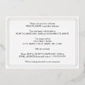 63rd誕生日パーティー – アールデコ検索「63」 +名前 箔招待状 (裏面)