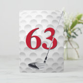 63rd Birthday Golf Theme Party 招待状 (スタンド正面)