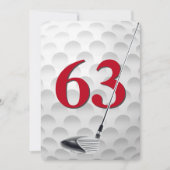 63rd Birthday Golf Theme Party 招待状 (正面)