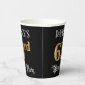 63rd Birthday Party – スクリプファンシート、フェイク金ゴールド・ルック 紙コップ (右)