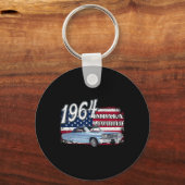 64インパラローライダー7月4日アメリカ人 キーホルダー (正面)